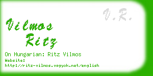 vilmos ritz business card